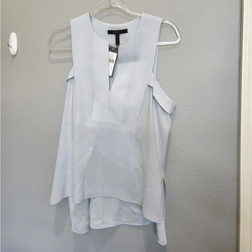 NWT BCBG Vicky woven blue top - Picture 1 of 4